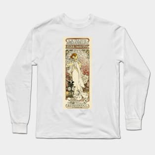 SARAH BERNHARDT Paris Theater Poster Art Nouveau by Alphonse Mucha Long Sleeve T-Shirt